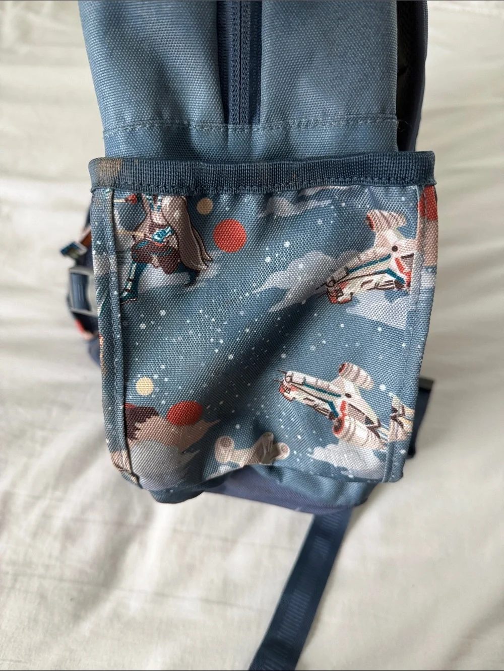 Pottery Barn Kids x Star Wars The Mandalorian Mini Mackenzie Backpack Blue Kids